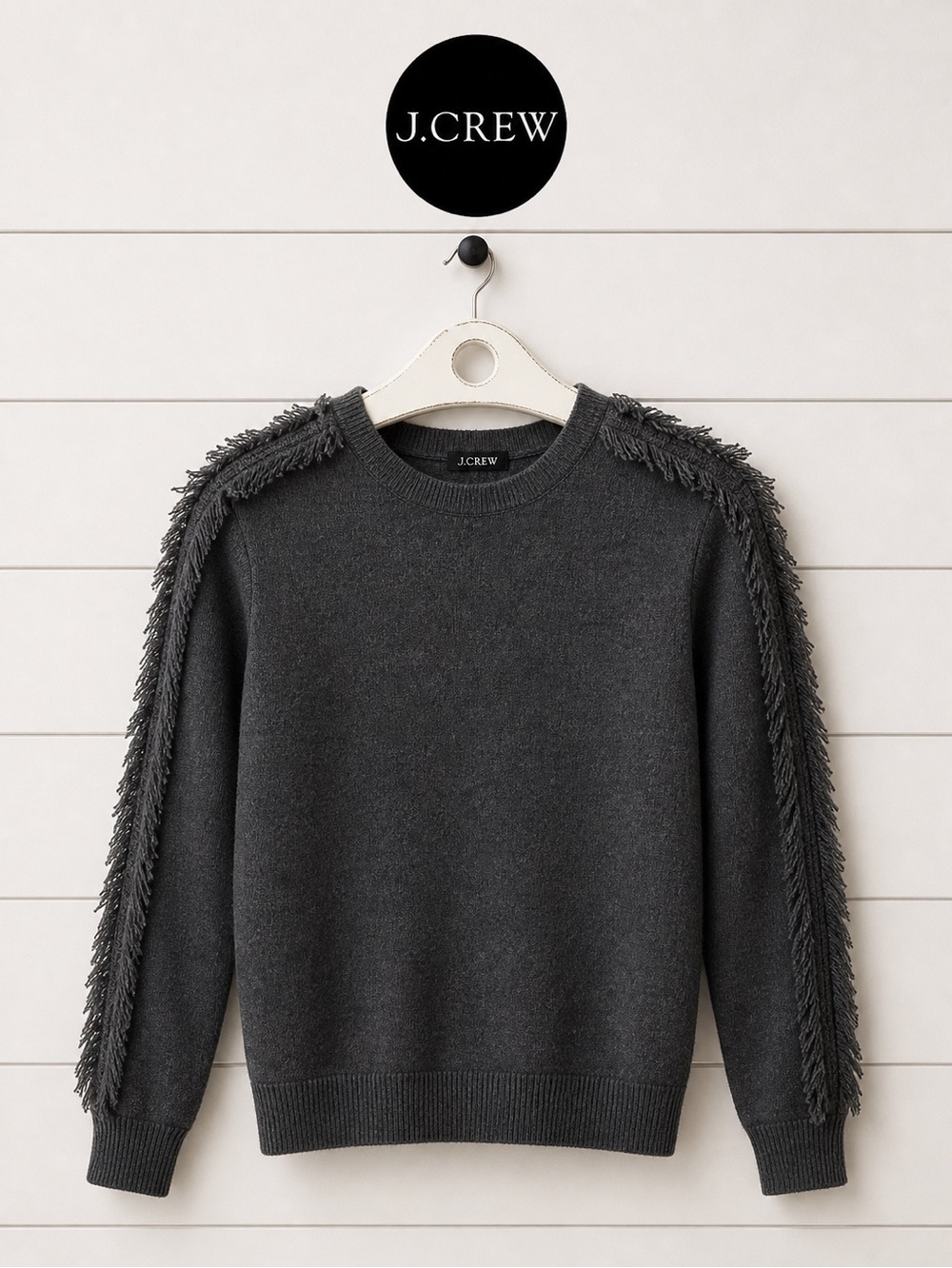J.CREW Collection Fringe Sleeve Sweater - XS